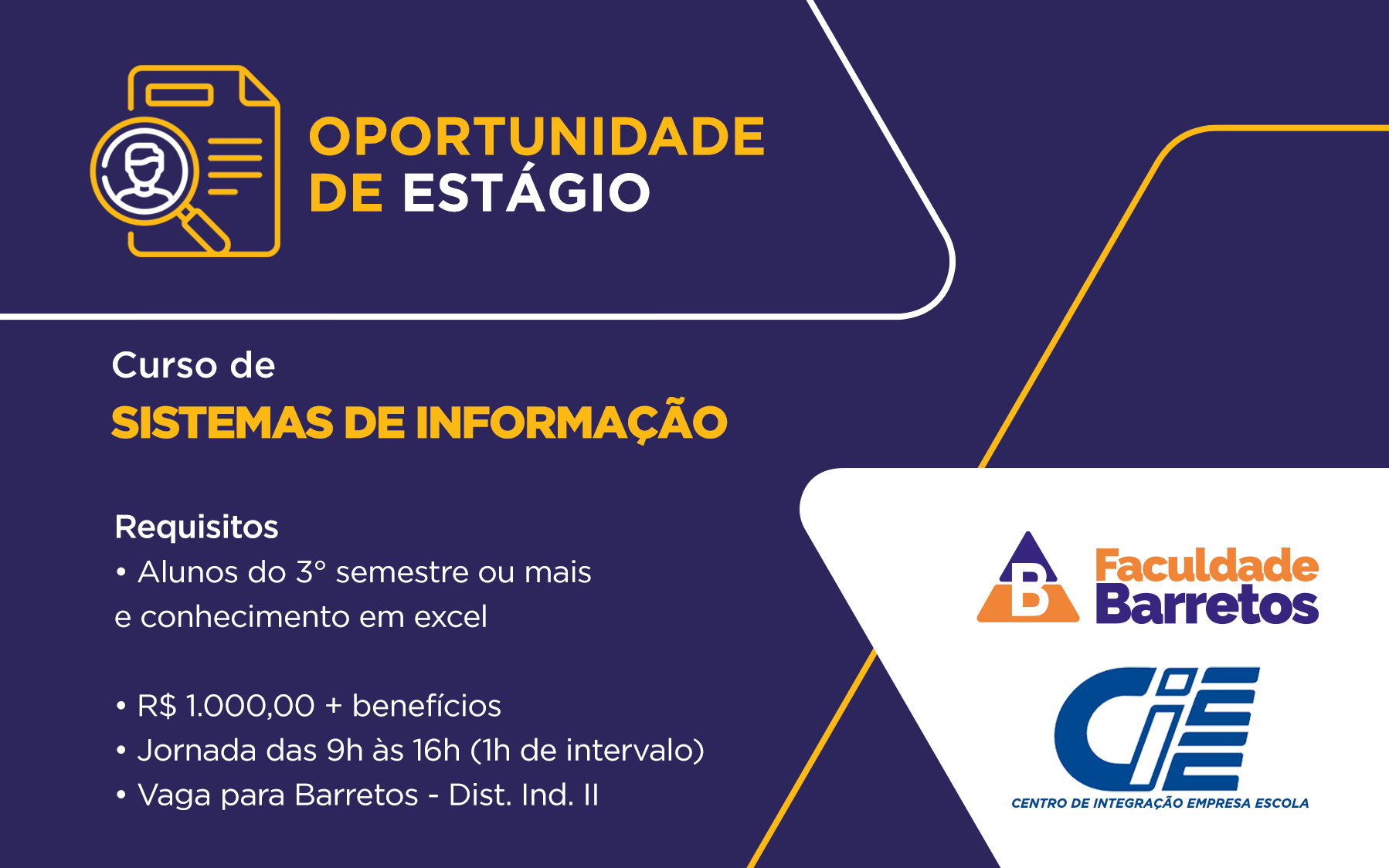 [ENCERRADO] Estágio em Sistemas de Informação - CIEE
