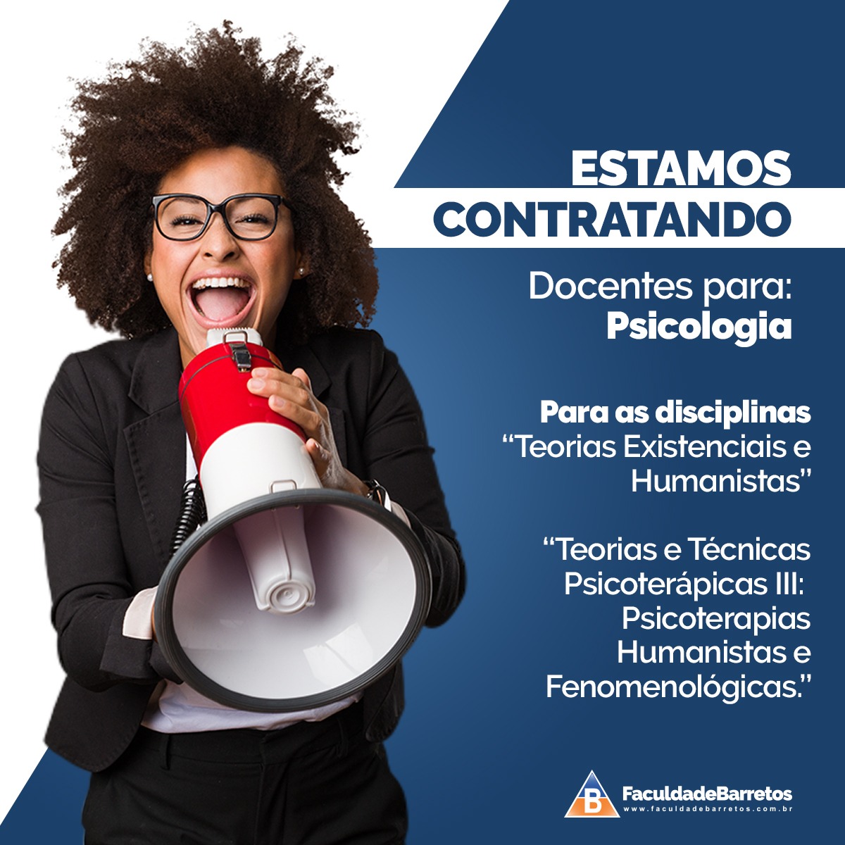 Vagas para docentes do curso de Psicologia